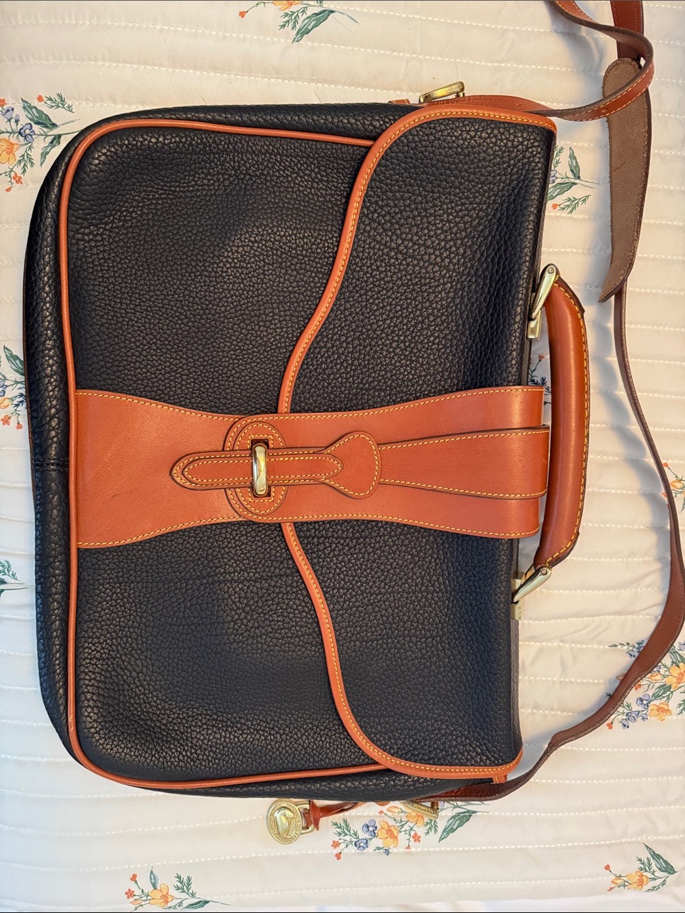 Vintage Dooney & Bourke All-Weather Leather Equestrian Legal Briefcase